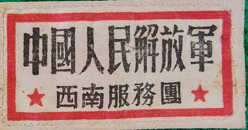 谷淑昭中国人民解放军西南服务团胸标.jpg